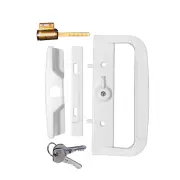 Rolltrak White Sliding Patio Door Keyed Lock Set With C4 Key And Cylinder