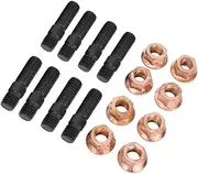 HiwowSport 8PCS M8X1.25mm Complete Exhaust Manifold Flange Studs Nuts