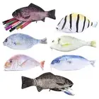 Fish Shape Pencil Case Make-up Cosmetics Bag Pouch With Zipper Zip Crafts Toys G