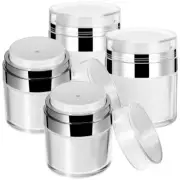 4 Pcs Empty Bottle Set Vacuum Travel Containers Cosmetics Pumping Jars