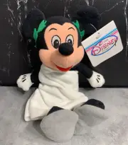 Disney Store Parks Exclusive Toga MICKEY MOUSE Bean Bag Plush 10" VINTAGE NWT