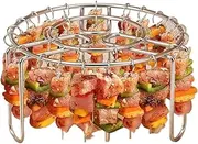 Air Fryer Rack - Modernized Vertical Grill, Hanging Oven Rack Stand | Heat Resistant Vertical Family Barbecue Skewers, Stainless Steel Vertical Grilling Skewer For Barbecue, 6.5x3.74 Inches