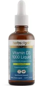 Herbs Of Gold Vitamin D3 1000 Pineapple 50ml