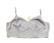 Women's Slim Fit Linen Tank Top - Universal Thread Blue Striped 3X