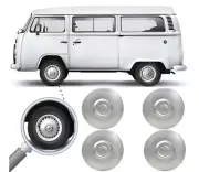 SET CAPS HUB CENTER WHEELS VOLKSWAGEN T2 VAN VW KOMBI BUS 1972 - 1979
