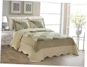 Multicolors Sage Green Pink Flowers Floral Patchwork Design Luxury Lush Soft