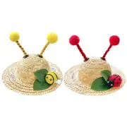 Honeybees Ladybugs Pattern Hat Travel Pet Hat Dog Walking Hat Vacation Dog Hat