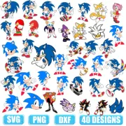 SONIC THE HEDGEHOG SVG, DESIGNS BUNDLE, CUT FILES, SVG for Cricut