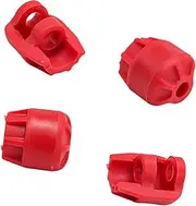 4 Pieces Replacement Caps for RC Shock Absorbers in 1:8 Vehicles, red