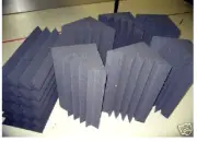 Acoustic Studio Foam Dark Charcoal 6 Base Absorbers Traps and 6 Wedge Tiles