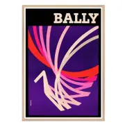 Galrie Bally Vintage Art Deco Poster Elegant Abstract Artwork for Home Decor, Wood Frame, 70 x 100cm (28 x 40inch)