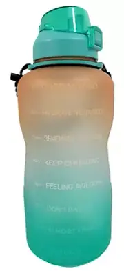 Giotto Large 1 Gallon/128oz Motivational Water Bottle with Time Marker Gradient
