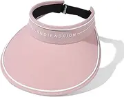[Ling88] Women Foldable Sun Hat Quick Dry Empty Top Letters Sunscreen Hat Female Summer Sunshade Big Brim Shell Hat Sun Visor Hats Women Large Brim Summer Uv Protection Beach Cap,Pink