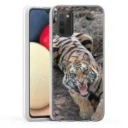 (Tiger Roar)ShockProof TPU phone case cover(Clear)for Samsung Galaxy A02S