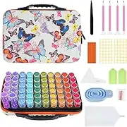 Diamond Art Storage Box - Lightweight Diamond Art Storage 60 Slots Beads Box with Accessories and Tools Kit for DIY Art Craft