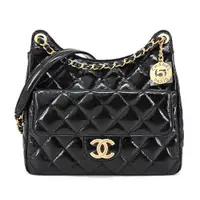 在飛比找ETMall東森購物網優惠-CHANEL Hobo Bag 經典雙C LOGO菱格紋小牛