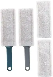 LOEFLIFA 1 Set Reusable Washable Blind Duster Duster with Replacement Cloths for Efficient Dust Cleaning of Cars Windows Furniture and More