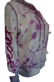*VICTORIA'S SECRET ANGEL WING SUPERMODEL HOODIE JACKET TIE DYE PURPLE M