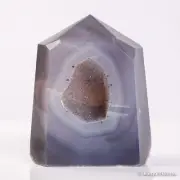 424g89mm Druzy Agate Geode Tower Point Natural Crystal Polished Quartz Healing