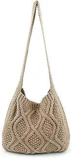 [ENBEI] Women's Shoulder Handbags Crochet Bags Shoulder Shopping Bag tote bag aesthetic canvas tote cute tote bags