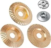 Upgraded 4PCS Angle Grinder Wood Carving Disc Set＋5PCS Rotary Burr Rasp Set Angle Grinder Wood Carving disc for 4" or 4 1/2" Angle Grinder, Wood Carving disc Wood Shaping Wheel Grinding disc