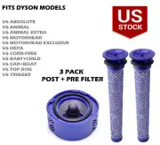 3 Pack Pre Motor, Post HEPA Filter for Dyson DC58 DC59 V6 Animal Absolute Vacuum