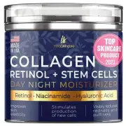 Collagen Face Cream w Airless Pump Anti-Aging Botanical Stem Cells Madein USA