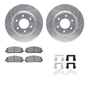 Dynamic Friction Company 7512-68018 Brake Rotor Dimpled & Slotted Silver