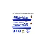 1/43 Scale NJ Transit Police 2022 Motormax FD Explorer Waterslide