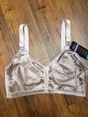 bali 38DD bra nwt nude lace illusion cool comfy fabric beautiful feminine