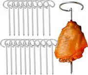Air Fryer Skewers | 20 Vertical Stainless Steel Barbecue Skewers | BBQ Skewers for Grilling, BBQ Skewers Stainless Steel, Grilling Kebab Skewers for Chicken, Beef, Vegetables