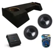 Alpine W10S4 500W Subwoofer + Alpine S2-A60M 600W Amplifier + ASC Dual10" SubBox