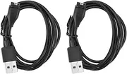 2PCS Watch Charger Cable USB Charging Cable Accessory Fit for Vivomove Sport Venu 2 Plus Fenix 7 7S 7X EPIX Forerunner 55 945 LTE Venu Sq Vivoactive 4S Black 1M TPE ABS Material
