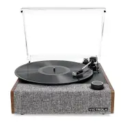 Victrola Eastwood II Turntable - Walnut + Bundled Majority D40X Bluetooth Speakers