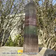 Rainbow Fluorite Large Tower Healing Crystal Stone - Certified