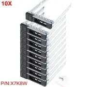 10pcs 3.5" LFF HDD SAS SATA Hard Drive Tray Caddy For Dell PowerEdge R640 R740xd