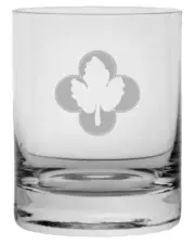 43rd Infantry Division Military Etched 11oz Crystal Rocks Whisky Glass