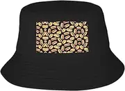 [HVTTIOR] Fun Food Hot Dogs Print Stylish Fisherman Hat Lightweight Breathable Bucket Hats Sun Protection Outdoor Cap Black, Black, One Size