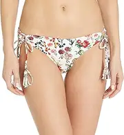 [Jessica Simpson] Womens SSGN17706 Garden Party Floral Side Tie Hipster Bikini Bottom Swimsuit Bottoms - Multi