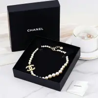 在飛比找Yahoo奇摩拍賣-7-11運費0元優惠優惠-Chanel香奈兒 100周年珍珠項鏈