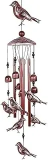 Wind Chimes Waterproof Bird Wind Chimes Metal Water with 4 Aluminum Tubes 6 Romantic Wind Chimes for Home