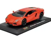 BBURAGO PLUS LAMBORGHINI AVENTADOR LP700-4 ORANGE 1:32 PLASTIC CASE NEW IN BOX
