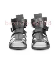 Men Buckle Gladiator Leather ankle Boots Sandal Flats Open Toe Shoes Roman beach