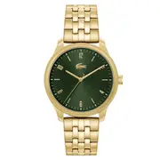 Lacoste Gold Steel Green Dial Men's Watch - 2011326
