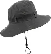 [AKOOSY] Foldable Wide Brim Sun Hat for Outdoor Activities Beach Fishing Camping Women's Men's Uv Protection Hat Black