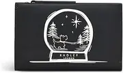 RADLEY'S Snow Globe Medium Bifold Purse(Black), Black, M, Classic with a Playful Twist