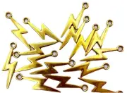 Gold Tone Thunderbolt Charms Qty:10