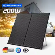 Atem Power 200W 12V Folding Solar Panel Kit Mono Caravan Camping Power Charge