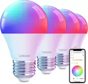 LED Smart Bulb A19 E26 2.4Ghz RGBTW Wifi Bluetooth Light Bulb 60W, 800LM