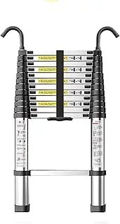 Telescopic Ladder 8m/7m/6m/5m/4m/3m/2m/1m Tall Telescoping Ladders with Hooks, Heavy Duty Aluminum Extension Folding Ladder, Portable Multi-Purpose Telescopic Ladder (Size : 7m/23ft)